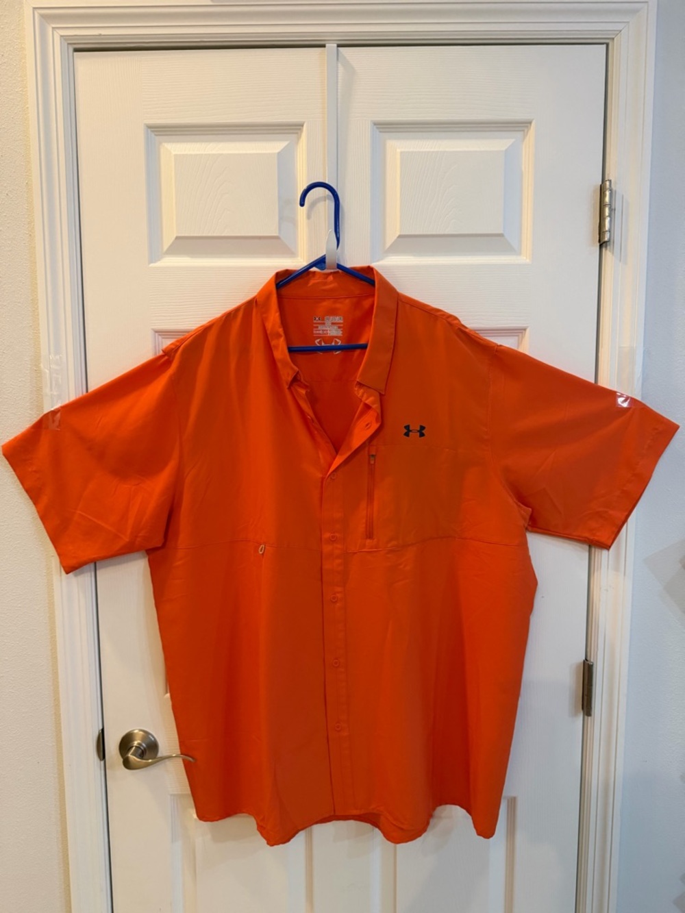 Under Armour Men’s Short-Sleeve Button-Down Shirt - Bright Orange